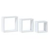 Set de rafturi de perete P-012, alb mat, 3 buc.