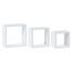 Set de rafturi de perete P-012, alb mat, 3 buc.