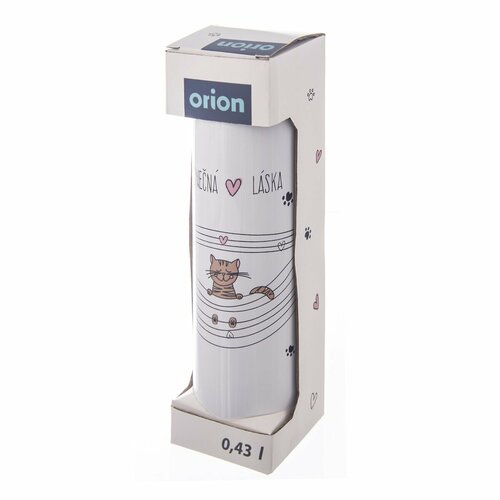 Orion Thermosflasche aus Edelstahl Unendliche Liebe Katze, 0,4 l