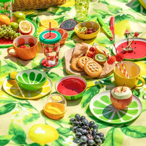 Altom Set keramičnih krožnikov Tropicana limona 20cm, 2 kos