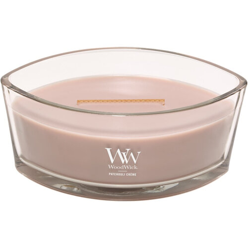 Woodwick Vonná sviečka loď Patchouli Creme, 453 g