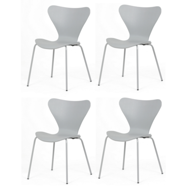 Zestaw krzeseł do jadalni CT-X7034 GREY, 4 szt.