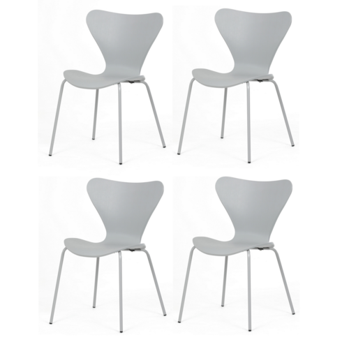 Zestaw krzeseł do jadalni CT-X7034 GREY, 4 szt.