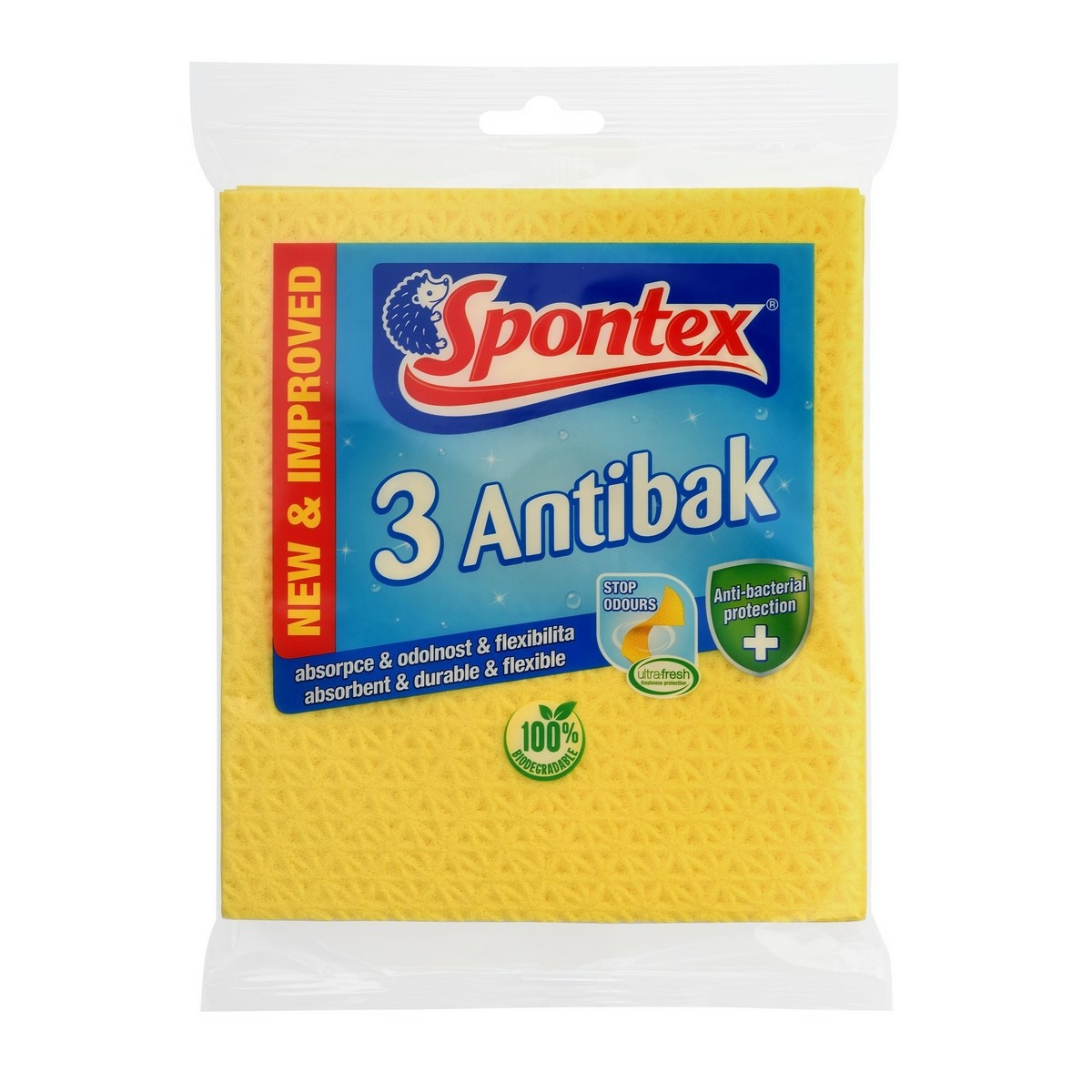 Obrázok Spontex 3 Antibak antibakteriálne hubová utierka 3 ks