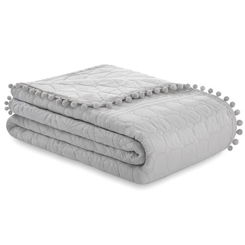 Restilo Tagesdecke Meadore silber, 220 x 240 cm