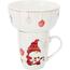Porcelain mug and bowl set Christmas elf