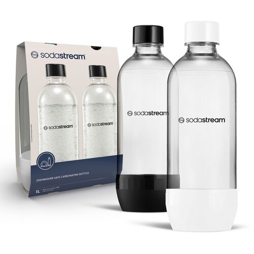 Пляшка Sodastream Jet Black&White 2х1 л, можнамити в посудомийній машині