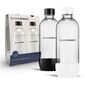 Sodastream Jet Black&White palack 2x 1 l,mosogatógépben mosható
