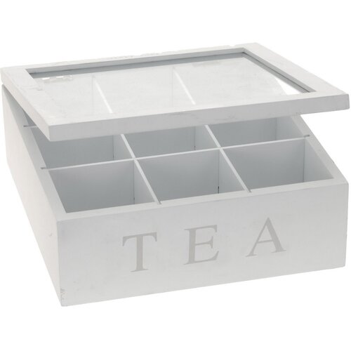 Excellent Houseware Box na čaj Tea, bílá