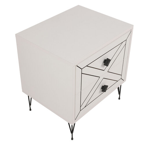Stolik nocny Luna White