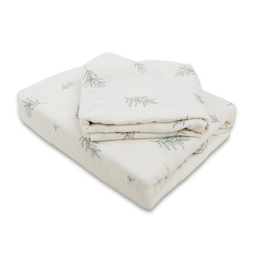 Matex Muslin posteljnina Olivka, 140 x 200 cm, 70 x 90 cm