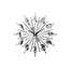 Ceas de perete Lavvu Crystal Flower LCT1120 argintiu, diam. 33 cm