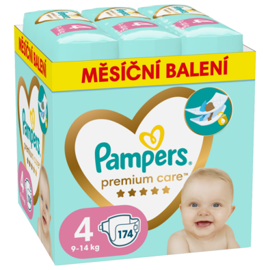 Plienky Pampers Premium Care 174 ks, veľkosť 4