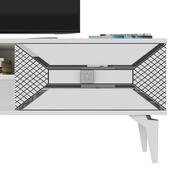 TV-Lowboard Yumedi White and Silver