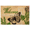 Kokosová rohožka Welcome motýl, 40 x 60 cm