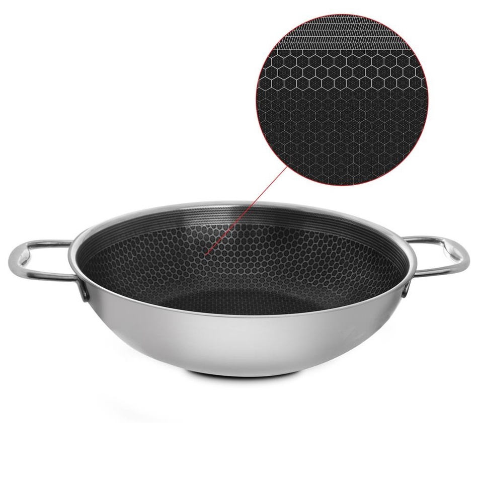 Fotografie Orion Pánev s nepřilnavým povrchem COOKCELL WOK, 28 cm