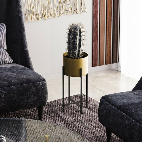 Suport metalic pentru flori GED-026-A Noir,negru/dorat