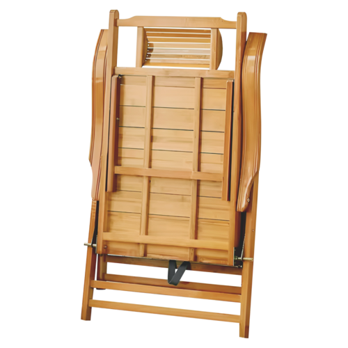 Scaun de grădină reglabil, natural, bambus, VARDON
