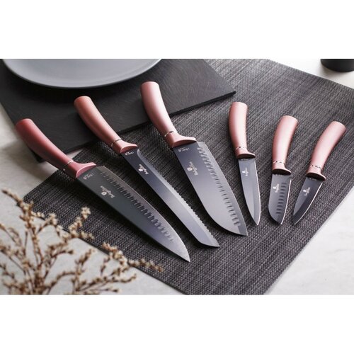 Berlinger Haus Набір ножів з 6 предметів з обробною дошкою I-Rose Edition