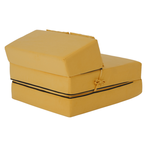 Skladacie kreslo/matrace PELOS, žltá