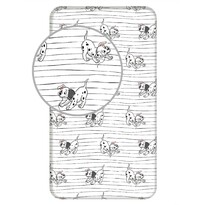 Gyermek pamut lepedő - 101 kiskutya Lucky stripe, 90 x 200 cm Gyermek pamut lepedő - 101 kiskutya Lucky stripe, 90 x 200 cm