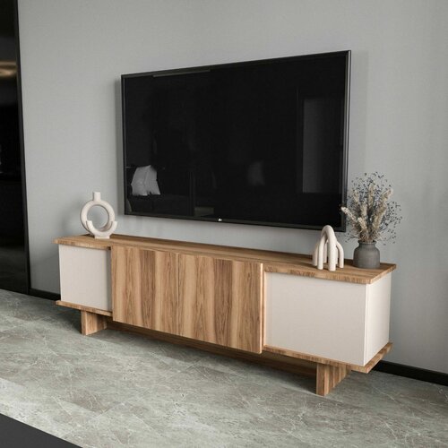 Măsuță TV Diana Beige și Walnut