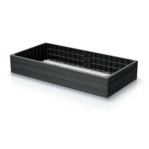 Povišano gredico BASE WOODY antracit, 149,2 x 25 x75,6 cm