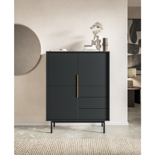 Comoda VIVALA 3D3S, negru