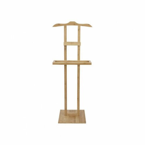 Fotografie Bambusový stojan na oblečení s odkládací plochou Compactor Bamboo - 44,5 x 32 x 115 cm