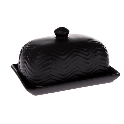 Maselniczka ceramiczna czarny, 16,5 x 12,5 x 9 cm