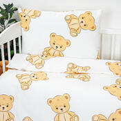 4Home Dětské bavlněné povlečení do postýlky Teddies, 100 x 135 cm, 40 x 60 cm