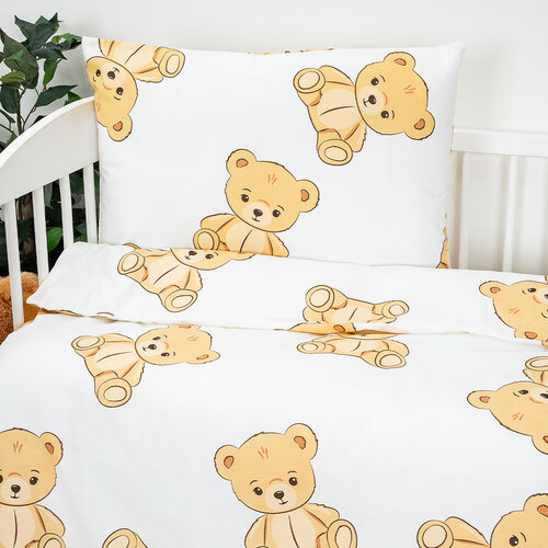 Lenjerie de bumbac pentru pătuț 4Home Teddies, 100x 135 cm, 40 x 60 cm
