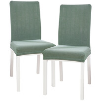4Home Spannbezug für Stuhl Magic clean Grün, 45 - 50 cm, Set 2 Stück