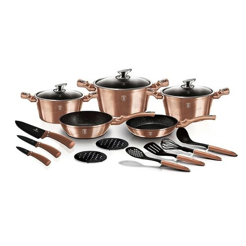 Berlinger Haus 17-delni set posode RosegoldMetallic Line
