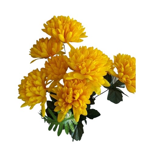 Krizantém Műcsokor, sárga, magasság 58 cm termék 2. képe