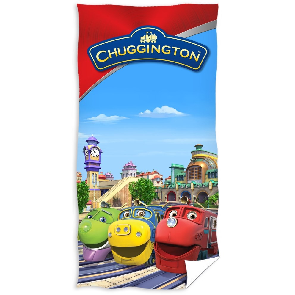 TipTrade Osuška Chuggington Veselé vláčiky, 70 x 140 cm