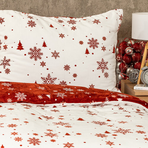 Lenjerie de pat din microflanel 4Home Happy winter, 140 x 200 cm, 70 x 90 cm