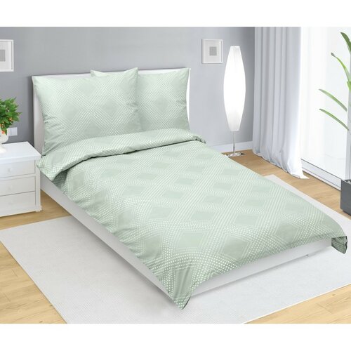 Bellatex Saténové povlečení Linie mentolová, 140 x 200 cm, 70 x 90 cm