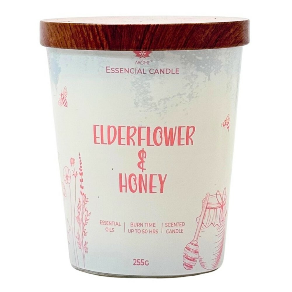 Świeca Arome w szkle z metalową pokrywką 255 g Elderflower & Honey