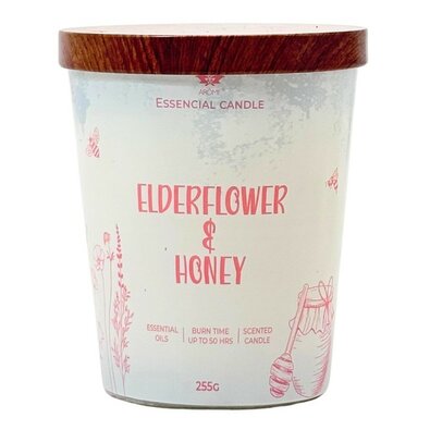 Arome Elderflower & Honey gyertya üvegben, fémfedéllel 255g