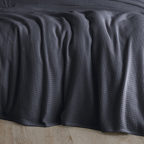 4Home Tagesdecke aus Baumwolle Claire Anthrazit, 220 x 240 cm