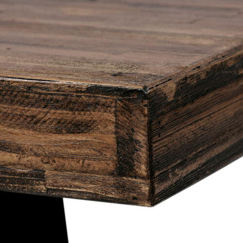 Couchtisch aus massivem Kiefernholz, 130 x 70 x 44 cm