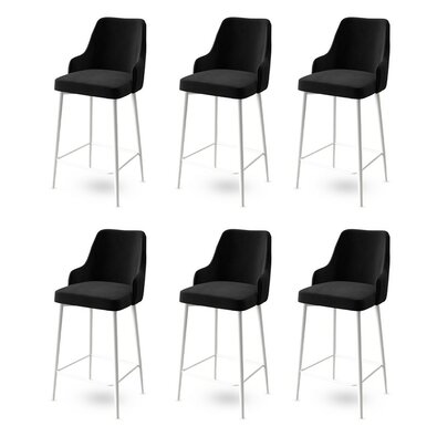 Set de scaune de bar Enox Black and White, 6 buc.