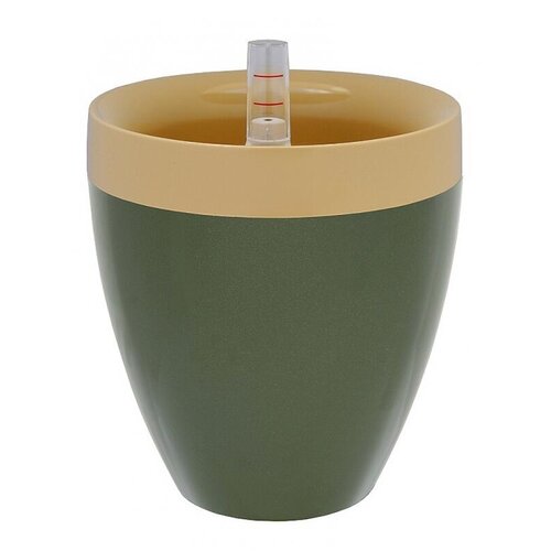 Ghiveci auto-udare Calimera A2, fildeş +verde