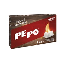 PE-PO Pevný podpalovač krabička, 40 podpalů PE-PO Pevný podpalovač krabička, 40 podpalů