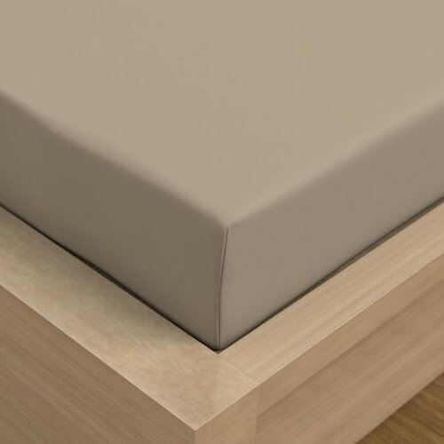 Kvalitex Saténové prostěradlo s gumou béžová, 90 x 200 cm - thumb (1)
