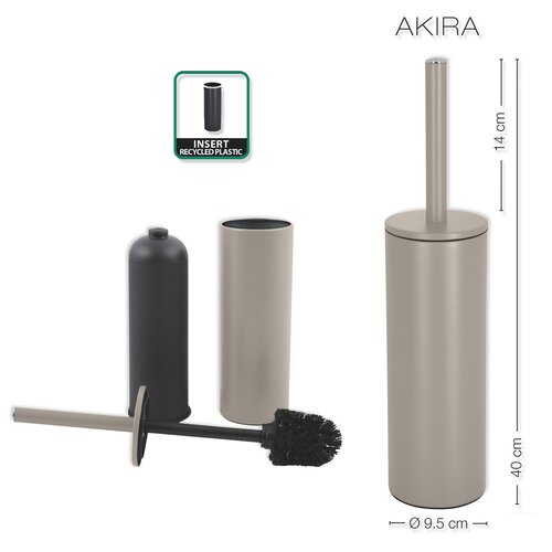 Spirella WC kefa Akira, matná sivohnedá