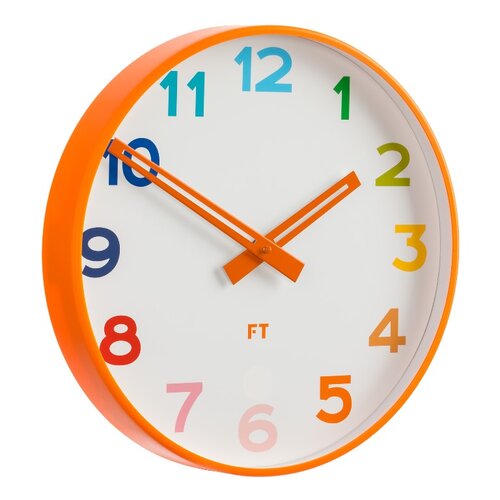 Future Time FT5010OR Веселковий помаранчевийдитячий настінний годинник, діаметр 30 см