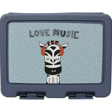 Cutie de plastic pentru gustări Hatu Zebra, 18 x 7,5 x 13,5 cm