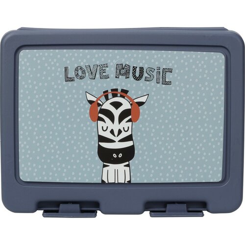 Hatu Pudełko plastikowe na śniadanie Zebra, 18 x 7,5 x 13,5 cm